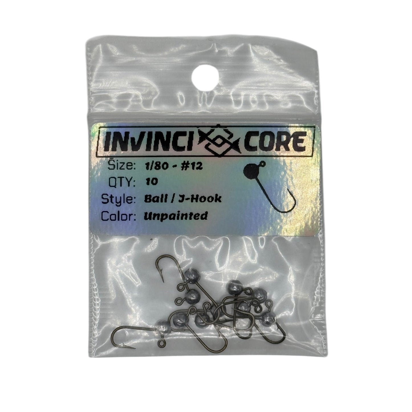 Jig Head 1/80oz #10 or #12 Round Bend Hook