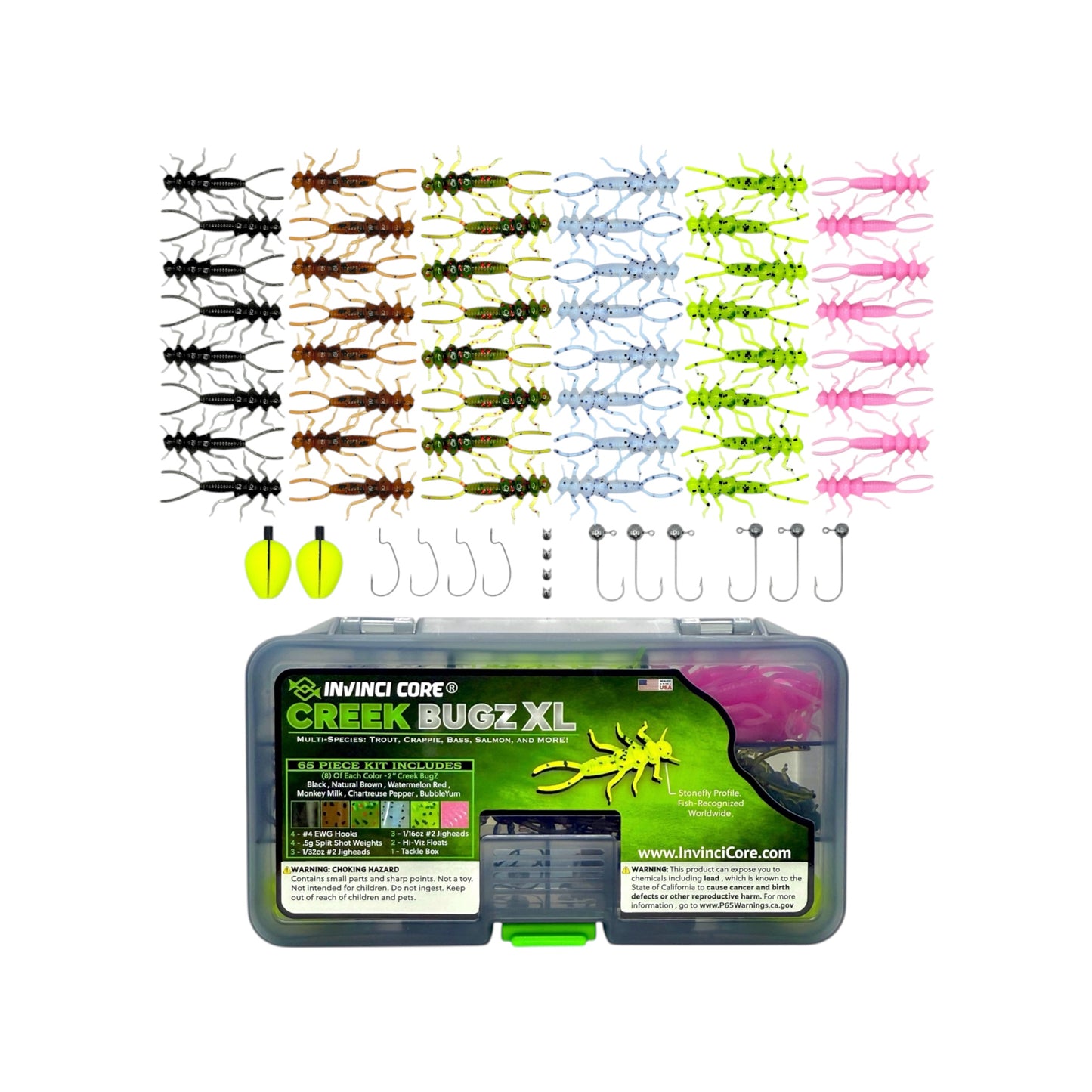 Creek BugZ XL 2” - 65 Piece (Stonefly) Kit