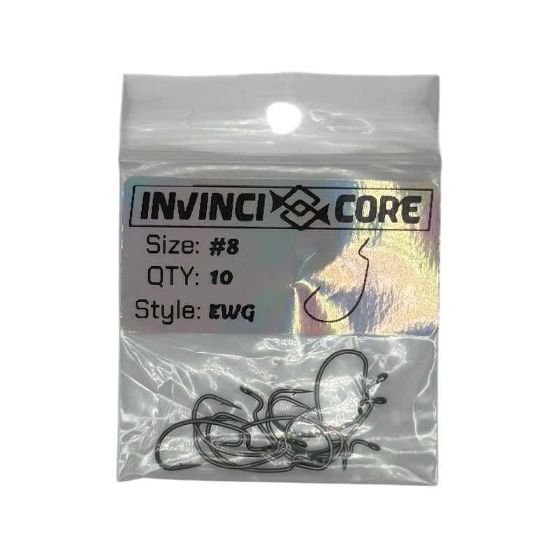 esa fish hooks Extra Wide Gap (EWG) Micro Finesse Hooks – Invinci Core